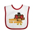 thumbnail image 1 of Inktastic Gobble Til' You Wobble Boys or Girls Baby Bib, 1 of 4