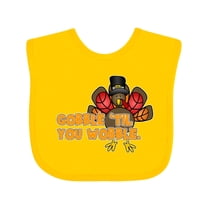 Inktastic Gobble Til' You Wobble Boys or Girls Baby Bib