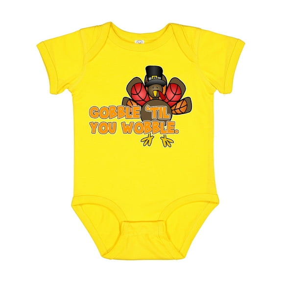 Inktastic Gobble Til' You Wobble Boys or Girls Baby Bodysuit