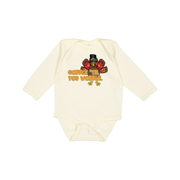 Inktastic Gobble Til' You Wobble Boys or Girls Long Sleeve Baby Bodysuit