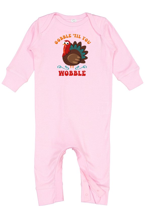 Gobble Wobble Turkey Baby Romper Coveralls