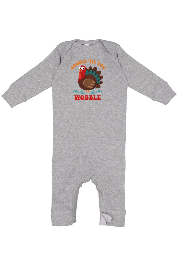 Gobble Wobble Turkey Baby Romper Coveralls
