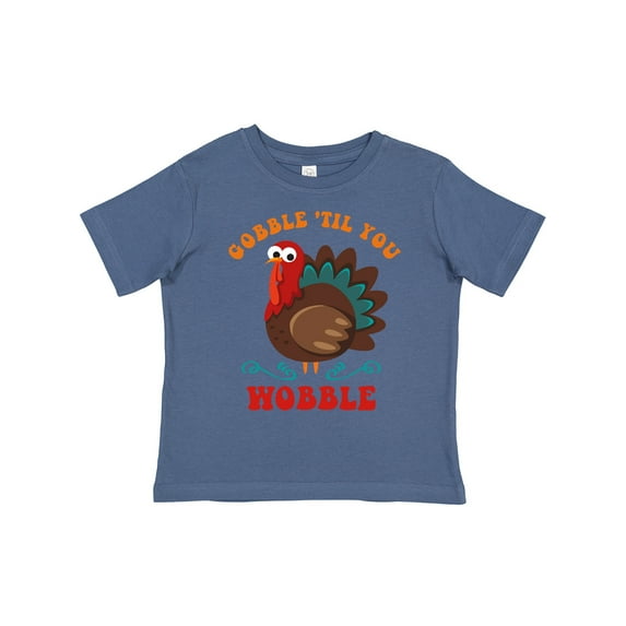 Inktastic Gobble Wobble Turkey Boys or Girls Toddler T-Shirt