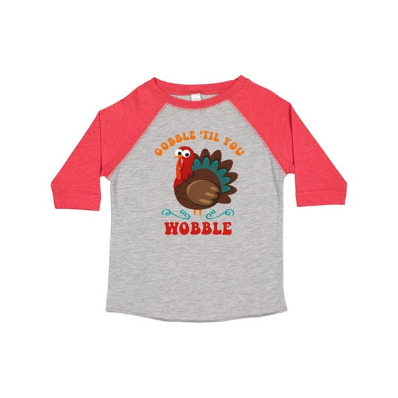 Inktastic Gobble Wobble Turkey Boys or Girls Toddler T-Shirt
