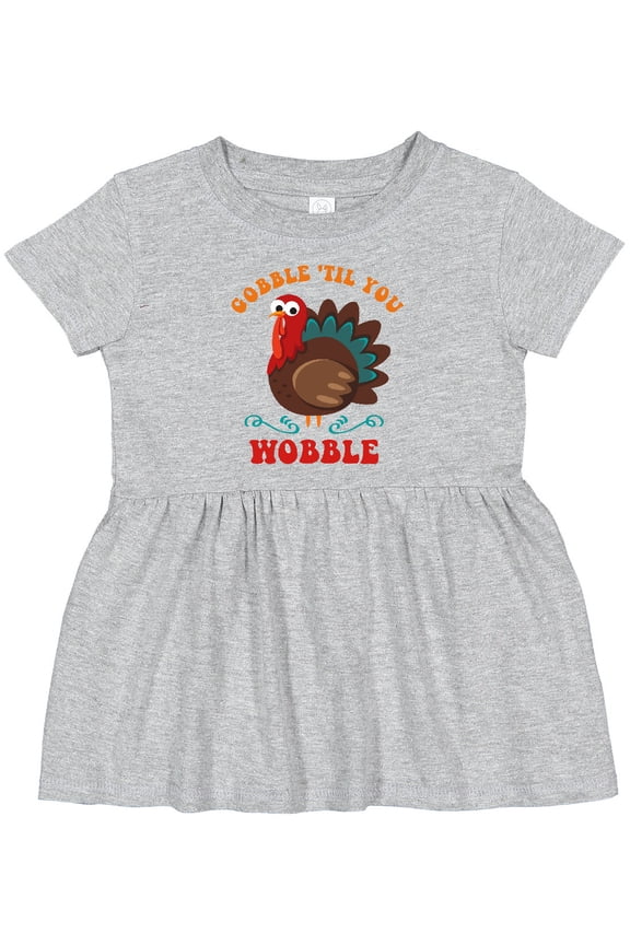 Gobble Wobble Turkey Girls Baby Dress