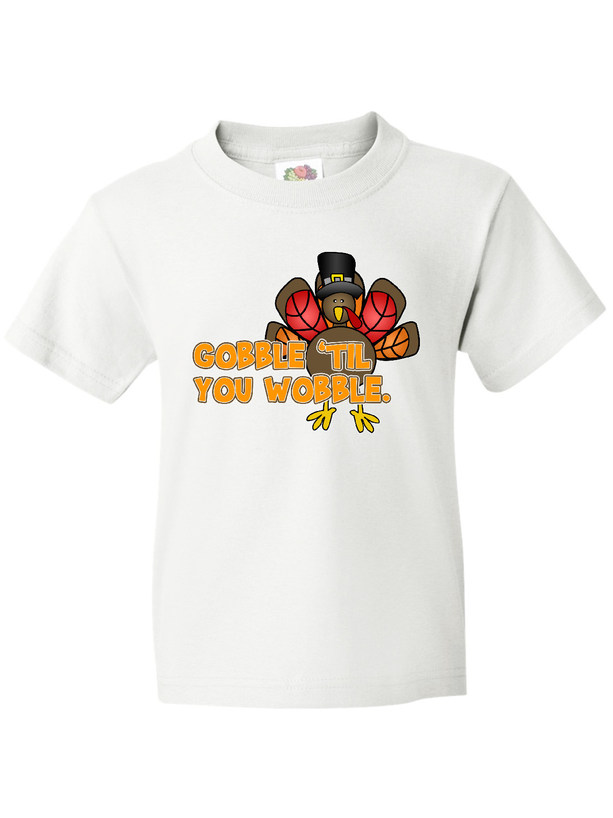 Inktastic Gobble 'til You Wobble Thanksgiving Youth T-Shirt