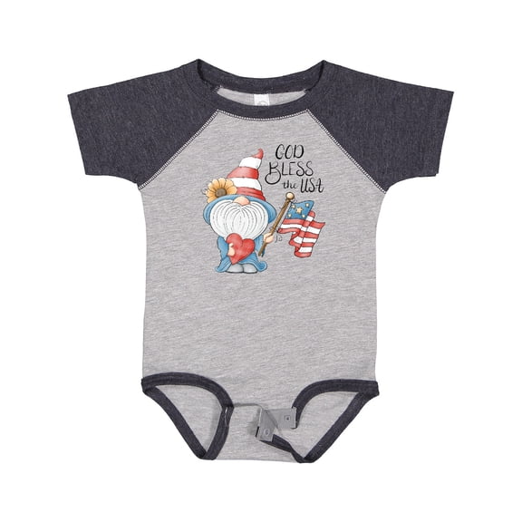 Inktastic God Bless the USA Gnome Boys or Girls Baby Bodysuit