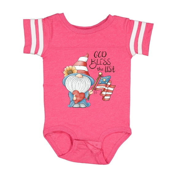 Inktastic God Bless the USA Gnome Boys or Girls Baby Bodysuit