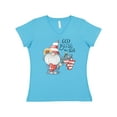 thumbnail image 1 of Inktastic God Bless the USA Gnome Women's V-Neck T-Shirt, 1 of 5