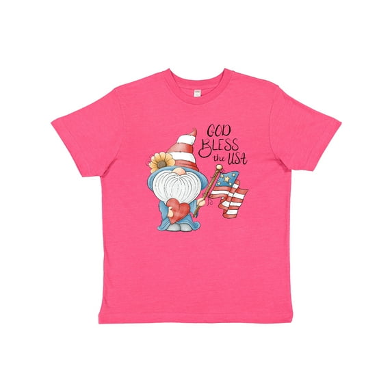 Inktastic God Bless the USA Gnome Youth T-Shirt