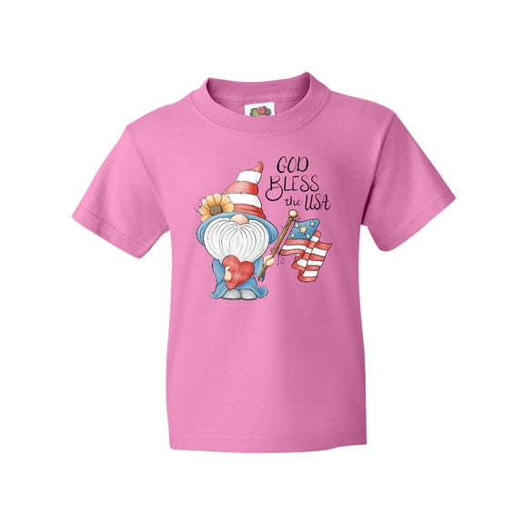 Inktastic God Bless the USA Gnome Youth T-Shirt