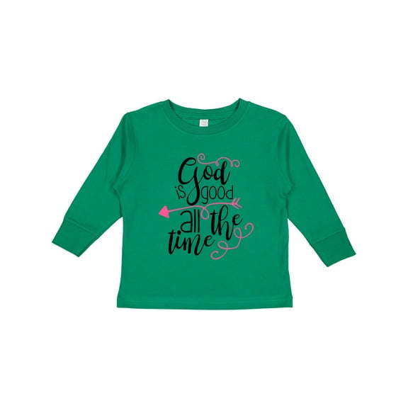 Inktastic God is Good All the Time Boys or Girls Long Sleeve Toddler T-Shirt