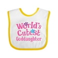 thumbnail image 1 of Inktastic Goddaughter Girls Godchild Girls Baby Bib, 1 of 4