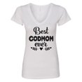 thumbnail image 1 of Inktastic Godmother Best Godmom Ever Women's V-Neck T-Shirt, 1 of 5