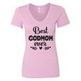 thumbnail image 1 of Inktastic Godmother Best Godmom Ever Women's V-Neck T-Shirt, 1 of 5