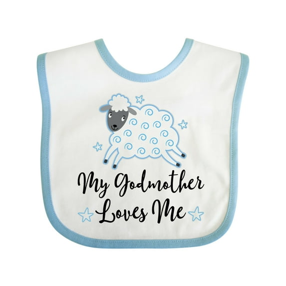 Inktastic Godmother Godson Lamb Boys Baby Bib
