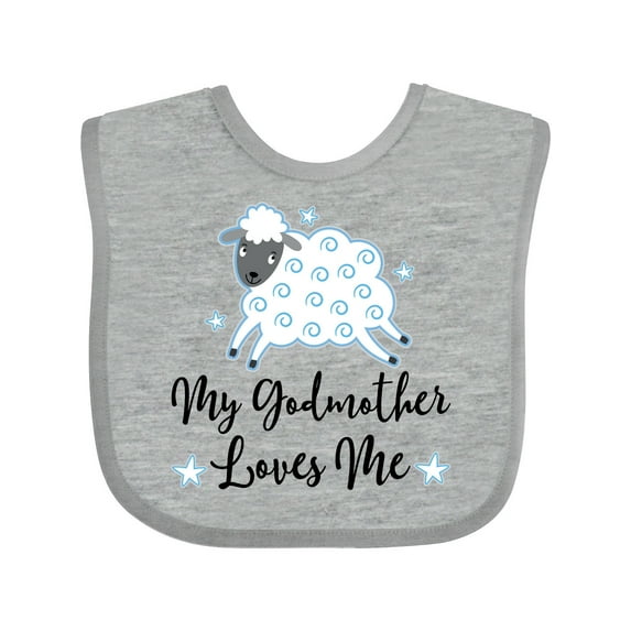 Inktastic Godmother Godson Lamb Boys Baby Bib