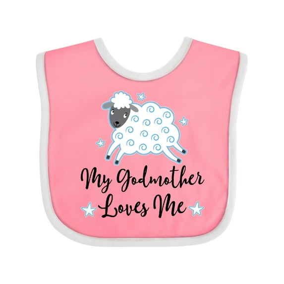 Inktastic Godmother Godson Lamb Boys Baby Bib