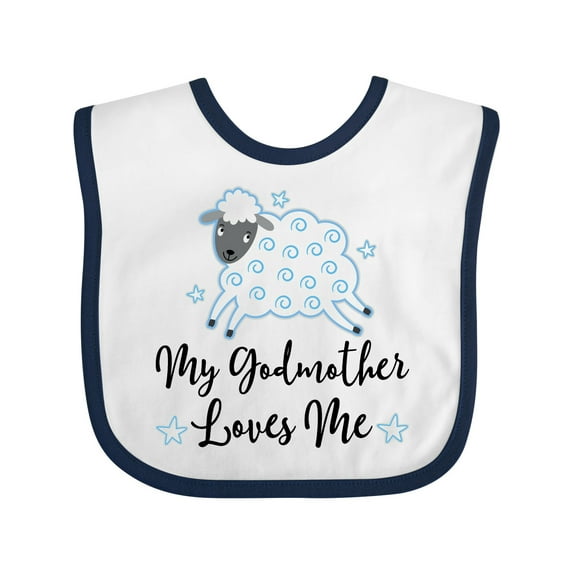 Inktastic Godmother Godson Lamb Boys Baby Bib