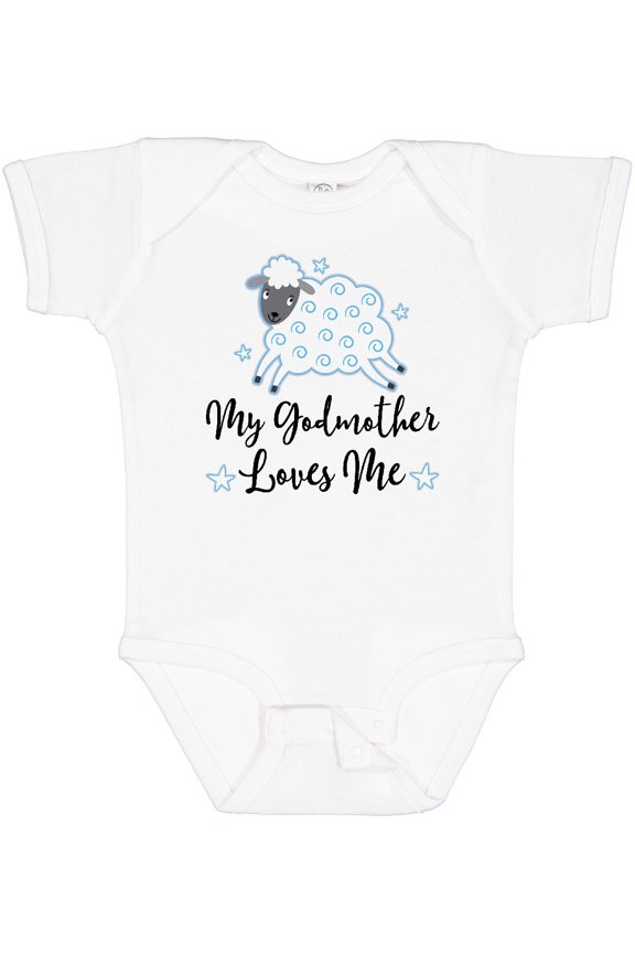 Godmother Godson Lamb Boys Baby Bodysuit