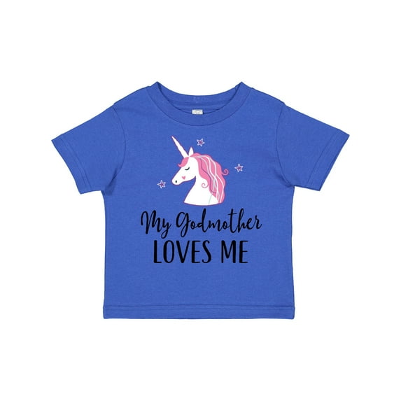 Inktastic Godmother Loves Me Unicorn Girls Girls Toddler T-Shirt