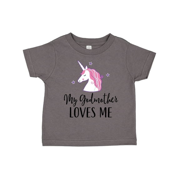 Inktastic Godmother Loves Me Unicorn Girls Girls Toddler T-Shirt