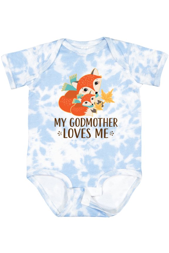 Godmother Loves Me Woodland Fox Boys or Girls Baby Bodysuit