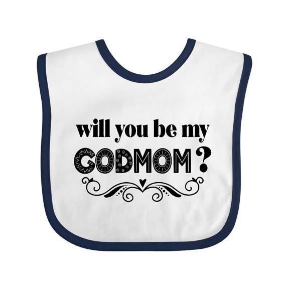 Inktastic Godmother Proposal Be My Godmom Boys or Girls Baby Bib