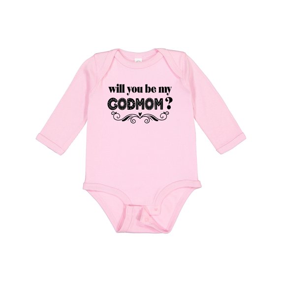 Inktastic Godmother Proposal Be My Godmom Boys or Girls Long Sleeve Baby Bodysuit