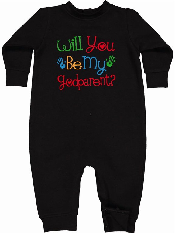 Godparent Proposal Godchild Baby Fleece Romper