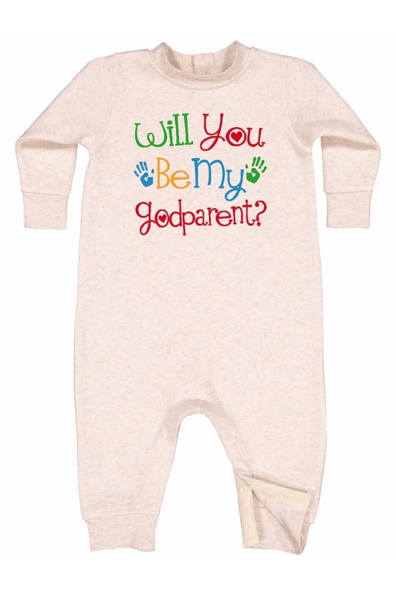 Godparent Proposal Godchild Baby Fleece Romper