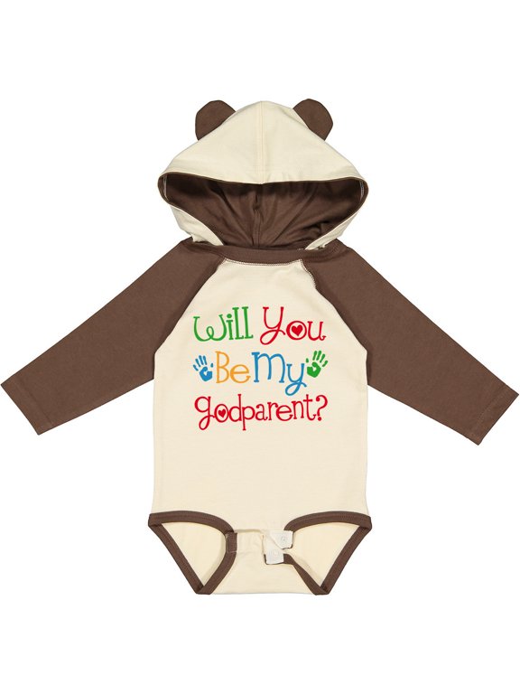 Godparent Proposal Godchild Boys or Girls Long Sleeve Baby Bodysuit