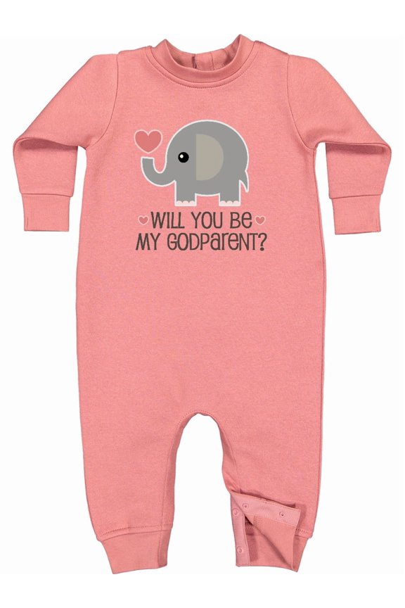 Godparent Proposal Godmother Baby Fleece Romper