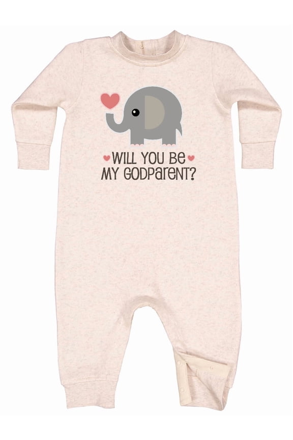 Godparent Proposal Godmother Baby Fleece Romper