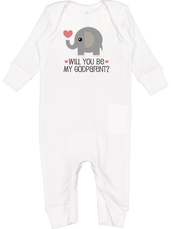 Godparent Proposal Godmother Baby Romper Coveralls