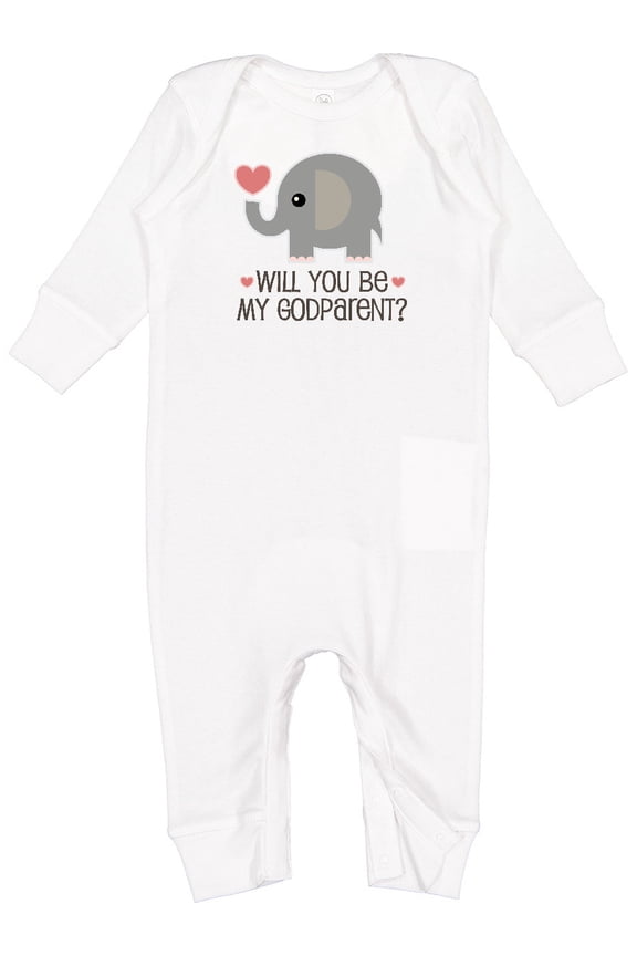 Godparent Proposal Godmother Baby Romper Coveralls