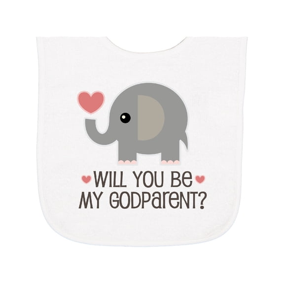 Inktastic Godparent Proposal Godmother Baby Terry Cloth Bib