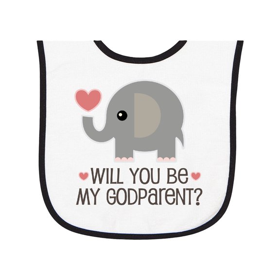 Inktastic Godparent Proposal Godmother Baby Terry Cloth Bib