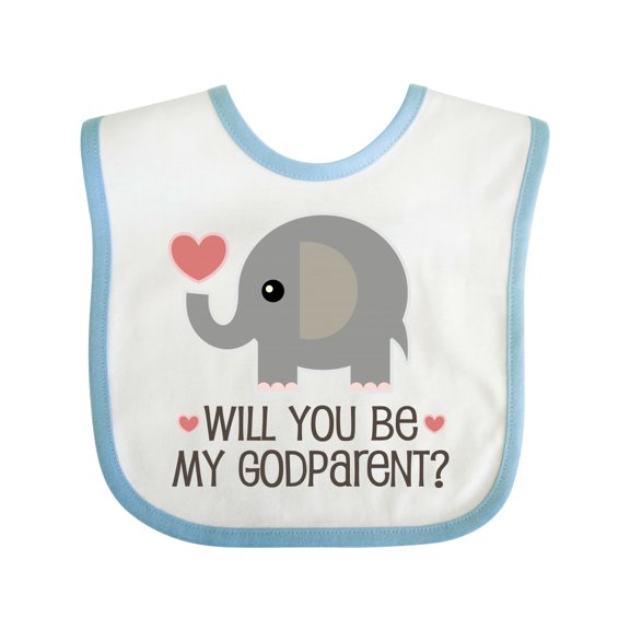 Inktastic Godparent Proposal Godmother Boys or Girls Baby Bib