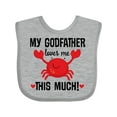 thumbnail image 1 of Inktastic Godson My Godfather Loves Me Boys or Girls Baby Bib, 1 of 4