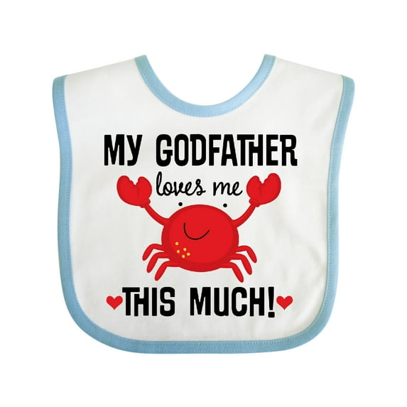 Inktastic Godson My Godfather Loves Me Boys or Girls Baby Bib
