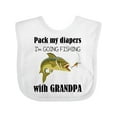 thumbnail image 1 of Inktastic Going Fishing with Grandpa Boys or Girls Baby Bib, 1 of 4