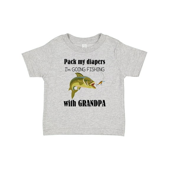 Inktastic Going Fishing with Grandpa Boys or Girls Baby T-Shirt