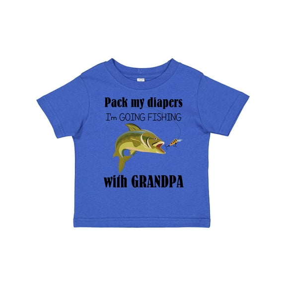 Inktastic Going Fishing with Grandpa Boys or Girls Toddler T-Shirt