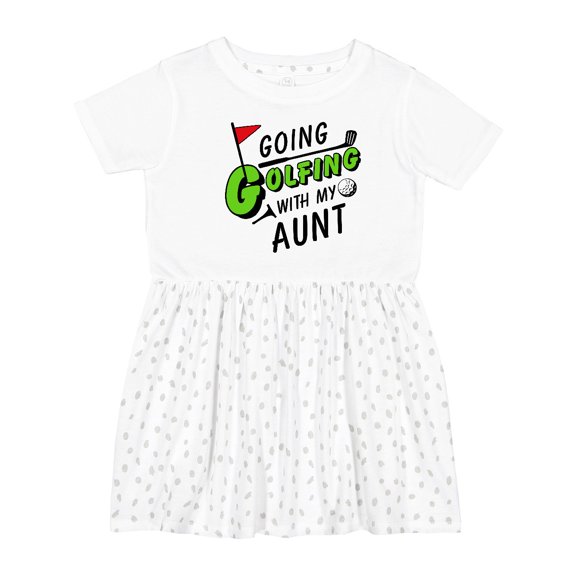 Inktastic Going Golfing with My Aunt Kids Golf Girls Toddler Dress
