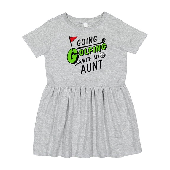 Inktastic Going Golfing with My Aunt Kids Golf Girls Toddler Dress