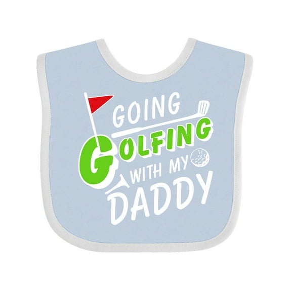 Inktastic Going Golfing with My Daddy- Kids Golf Boys or Girls Baby Bib