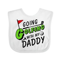 Inktastic Going Golfing with My Daddy- Kids Golf Boys or Girls Baby Bib