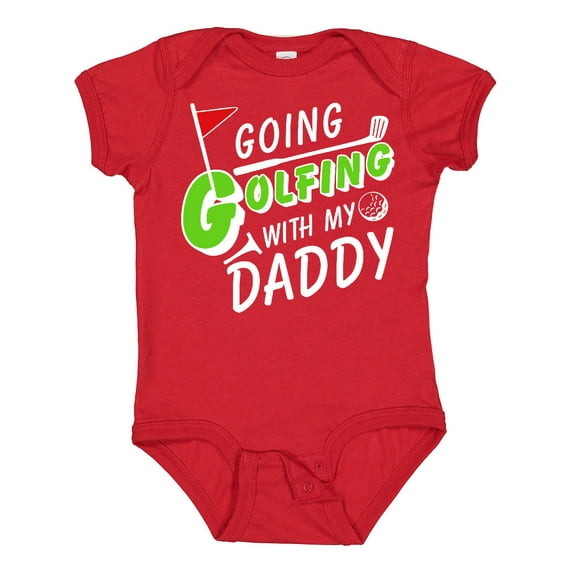 Inktastic Going Golfing with My Daddy- Kids Golf Boys or Girls Baby Bodysuit