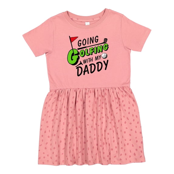 Inktastic Going Golfing with My Daddy Kids Golf Girls Toddler Dress